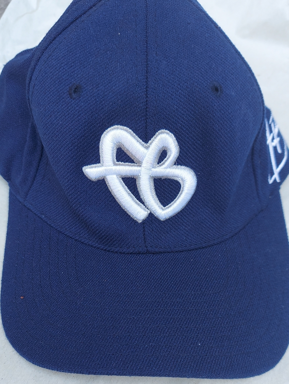 FUBU Navy Blue Cap with White Embroidered Heart Logo